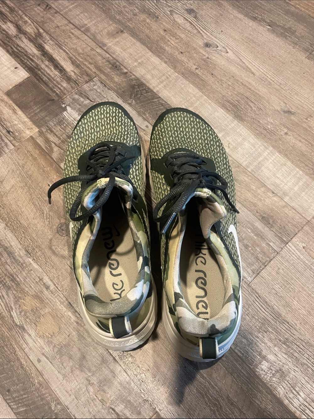 Nike Renew Men's Olive Green and Cammo Athletic Sneakers size 13 - Picture 3 of 7